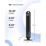 Dreo Torenventilator 91cm Zwart - 58% Korting!