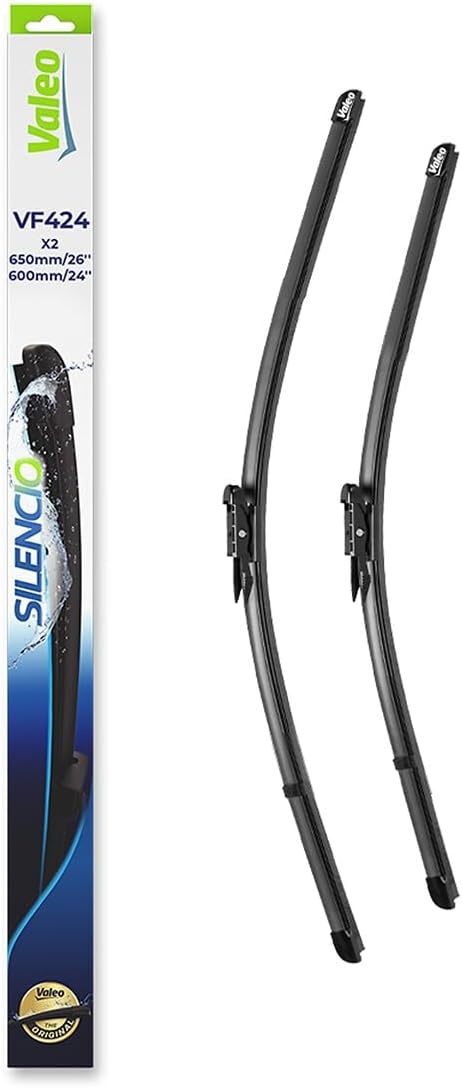 Valeo Silencio Ruitenwisserbladen (Set van 2) - 600mm/450mm - Zwart - Geschikt voor Diverse Auto's - 23% Korting