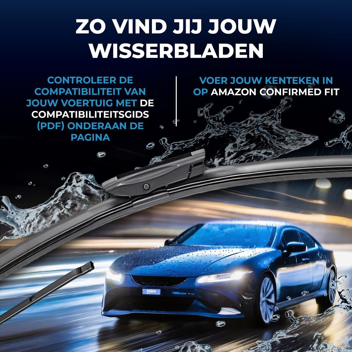 Valeo Silencio Ruitenwisserbladen (Set van 2) - 600mm/450mm - Zwart - Geschikt voor Diverse Auto's - 23% Korting