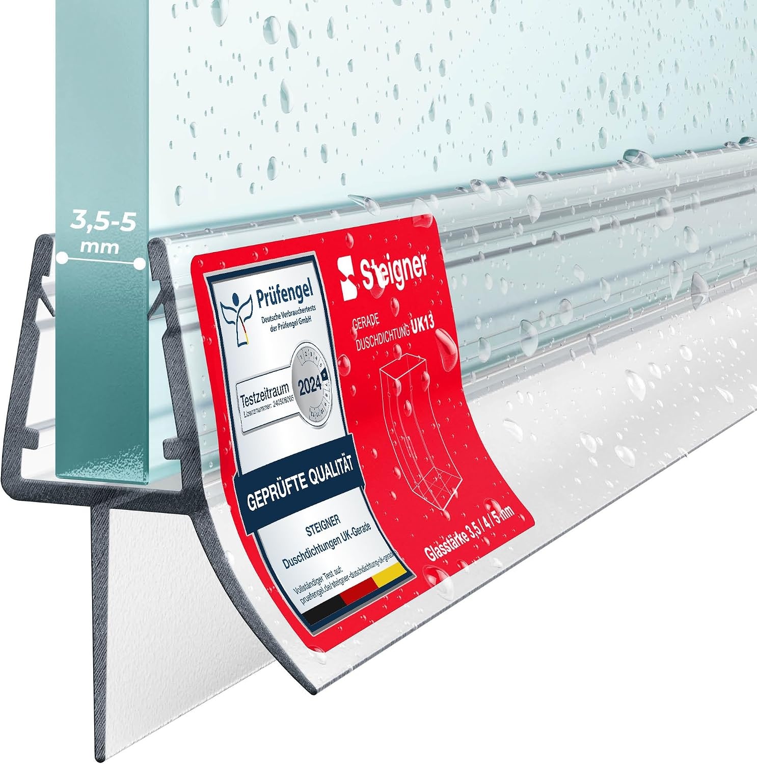 STEIGNER Douchestrip 90cm Transparant M 18% Korting