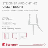 STEIGNER Douchestrip 90cm Transparant M 18% Korting