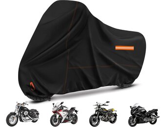Enzeno Motorfiets dekzeil voor buiten Motorfiets cover waterdicht, 245x106x125cm Motorfiets dekzeil Dekking winterbestendig, Motorfiets dekzeil voor bromfiets scooter motoroller