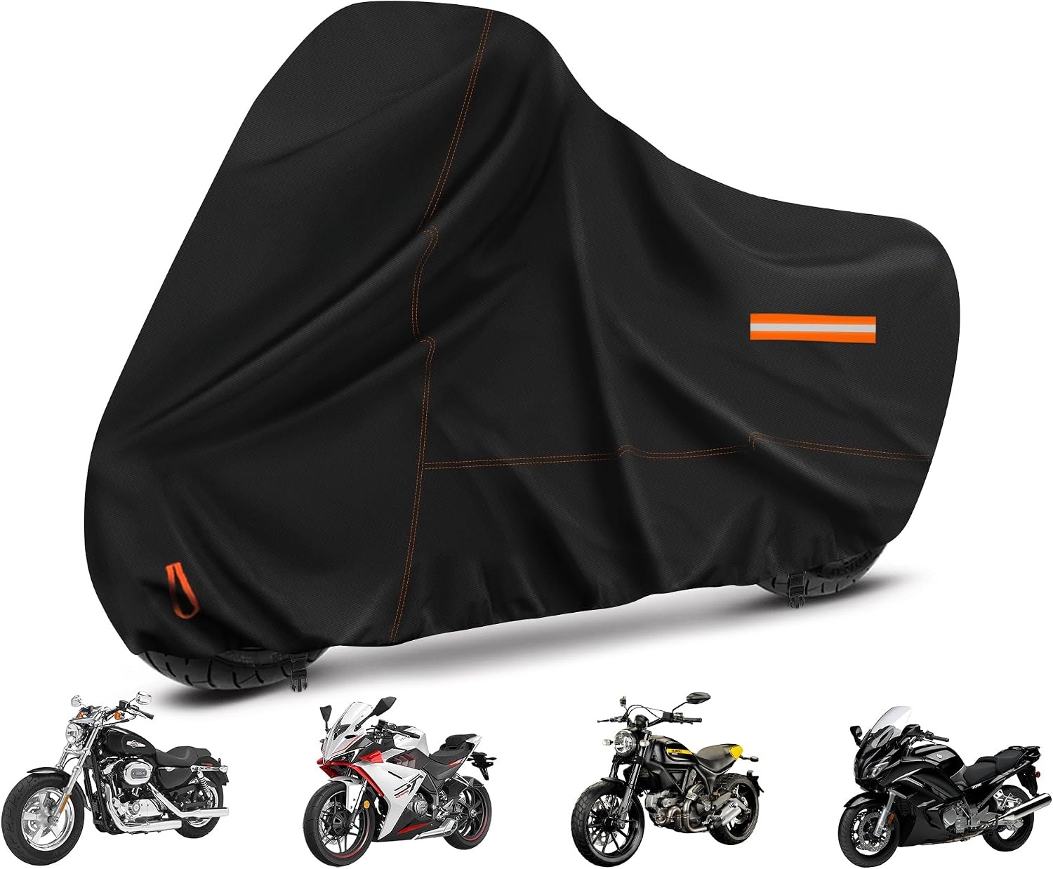 Enzeno Motorfiets dekzeil voor buiten Motorfiets cover waterdicht, 245x106x125cm Motorfiets dekzeil Dekking winterbestendig, Motorfiets dekzeil voor bromfiets scooter motoroller