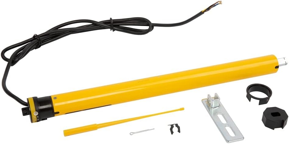Schellenberg 20221 Rolluikmotor Action Mini voor 40 mm stalen buisassen, mechanische eindpositie-instelling, ideaal voor kunststof rolluiken tot 2 m² oppervlak, rolluikaandrijving - Maat Actie