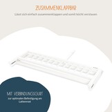 Bedhek 90 cm Wit | Massief Beukenhout | 24% Korting