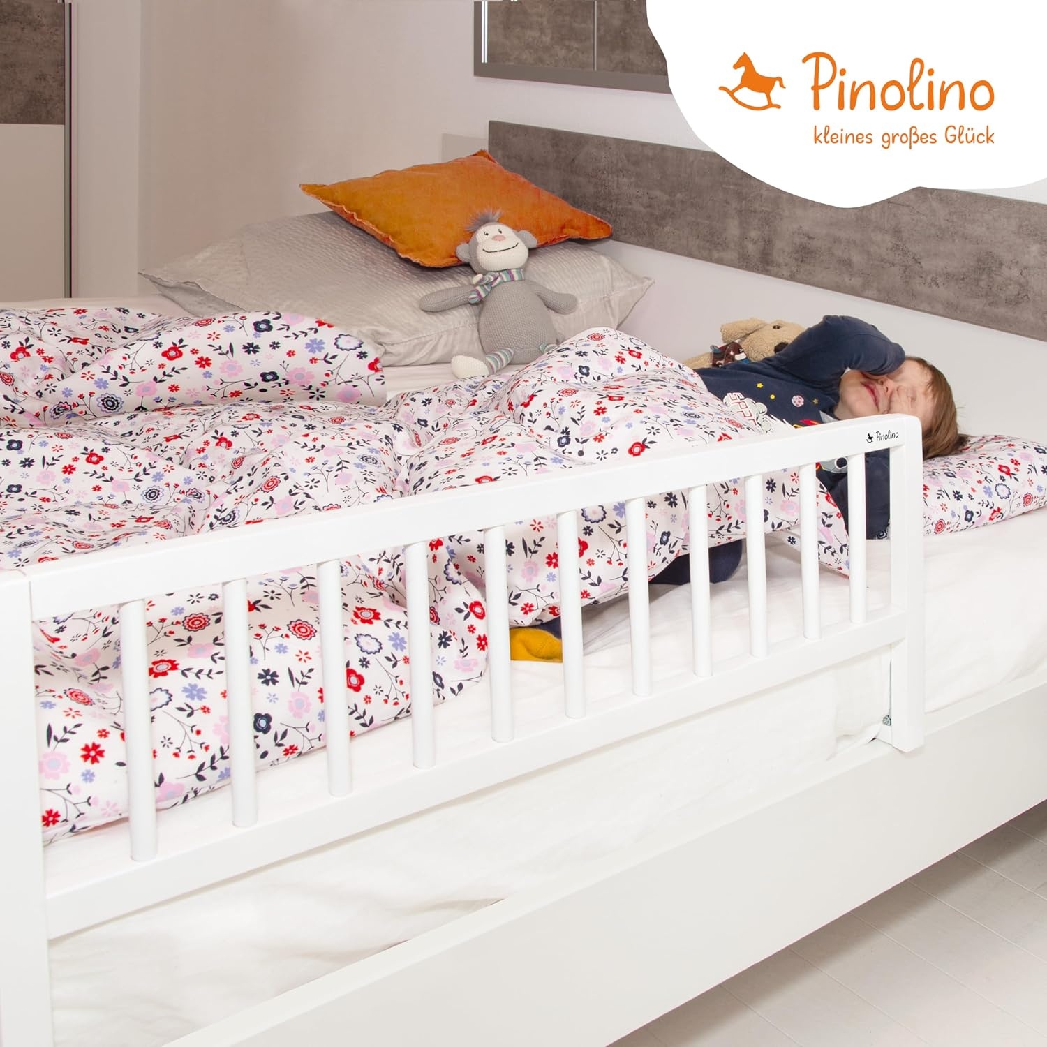 Bedhek 90 cm Wit | Massief Beukenhout | 24% Korting