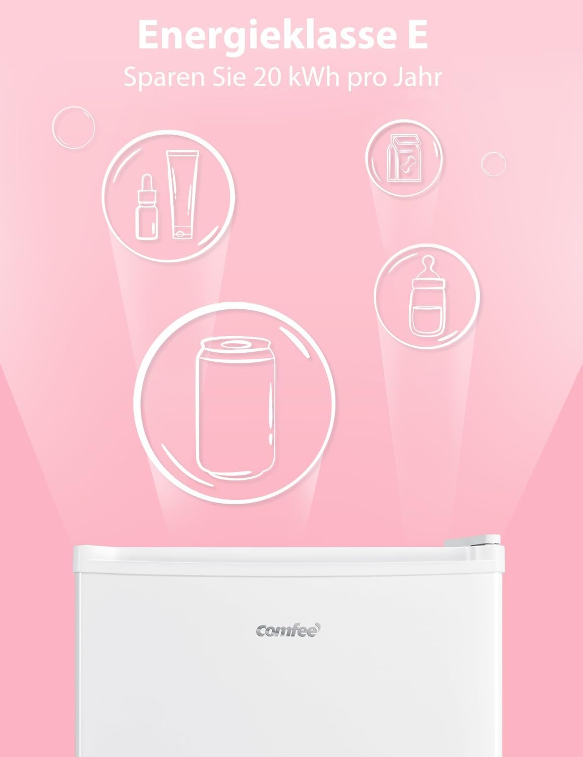 Compacte 43L Minikoelkast met Ijsvak - Ideaal voor Kamer & Kantoor - Wit - 25% Korting