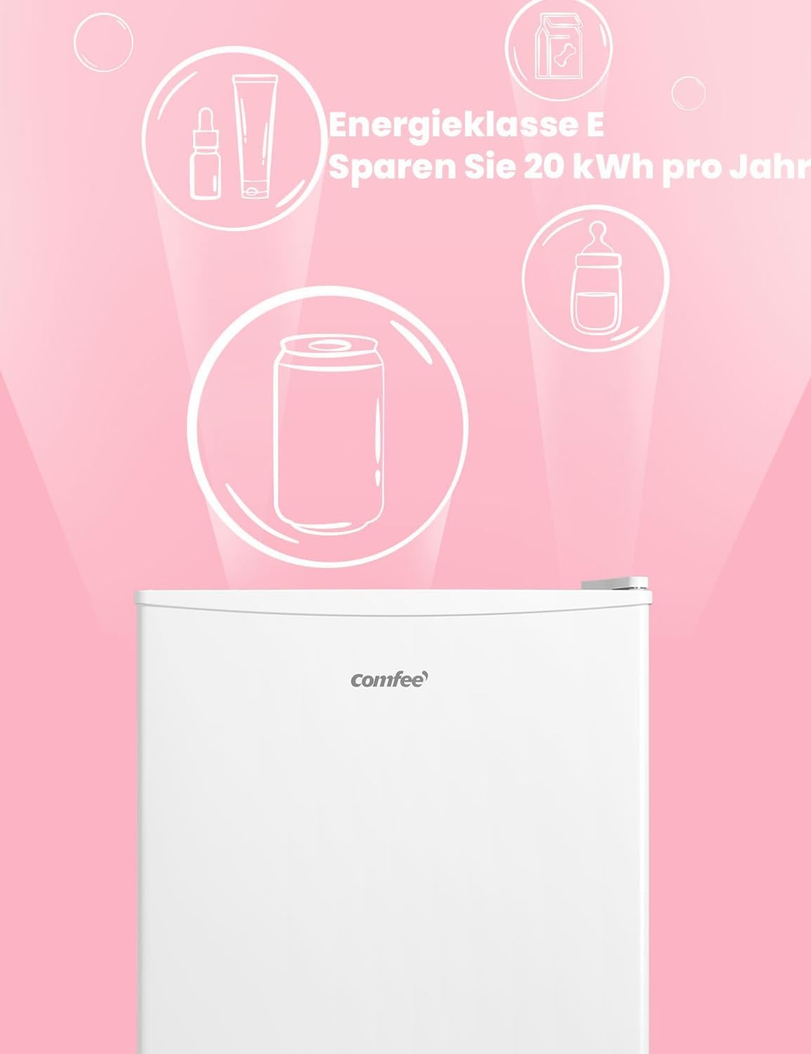Compacte 43L Minikoelkast met Ijsvak - Ideaal voor Kamer & Kantoor - Wit - 25% Korting