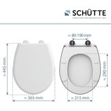 WC-bril Wit Soft-close Quick-release 44,4x36,3 cm Thermoplastisch Krasbestendig - 23% Korting