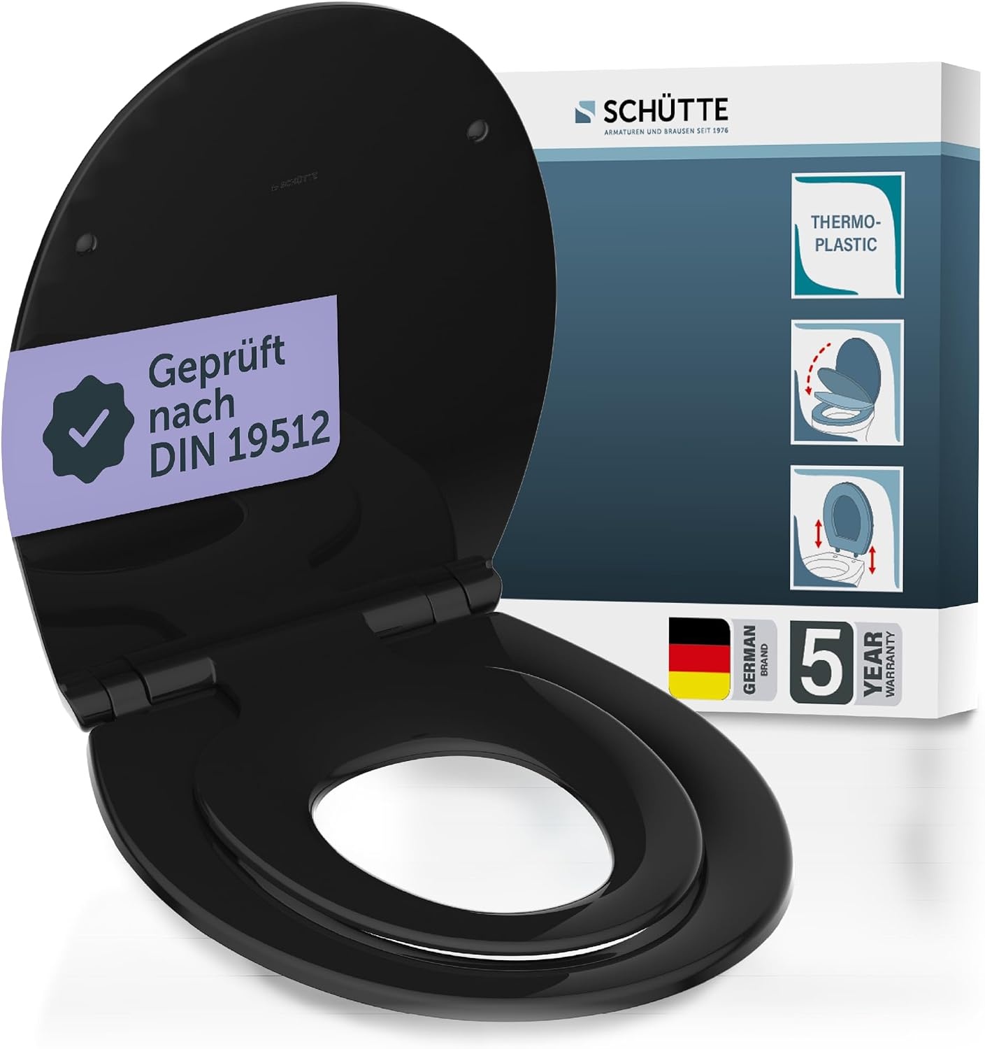 WC-bril Wit Soft-close Quick-release 44,4x36,3 cm Thermoplastisch Krasbestendig - 23% Korting