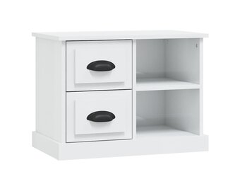 Nachtkastje Hoogglans Wit 60x35,5x45 cm - 57% Korting!