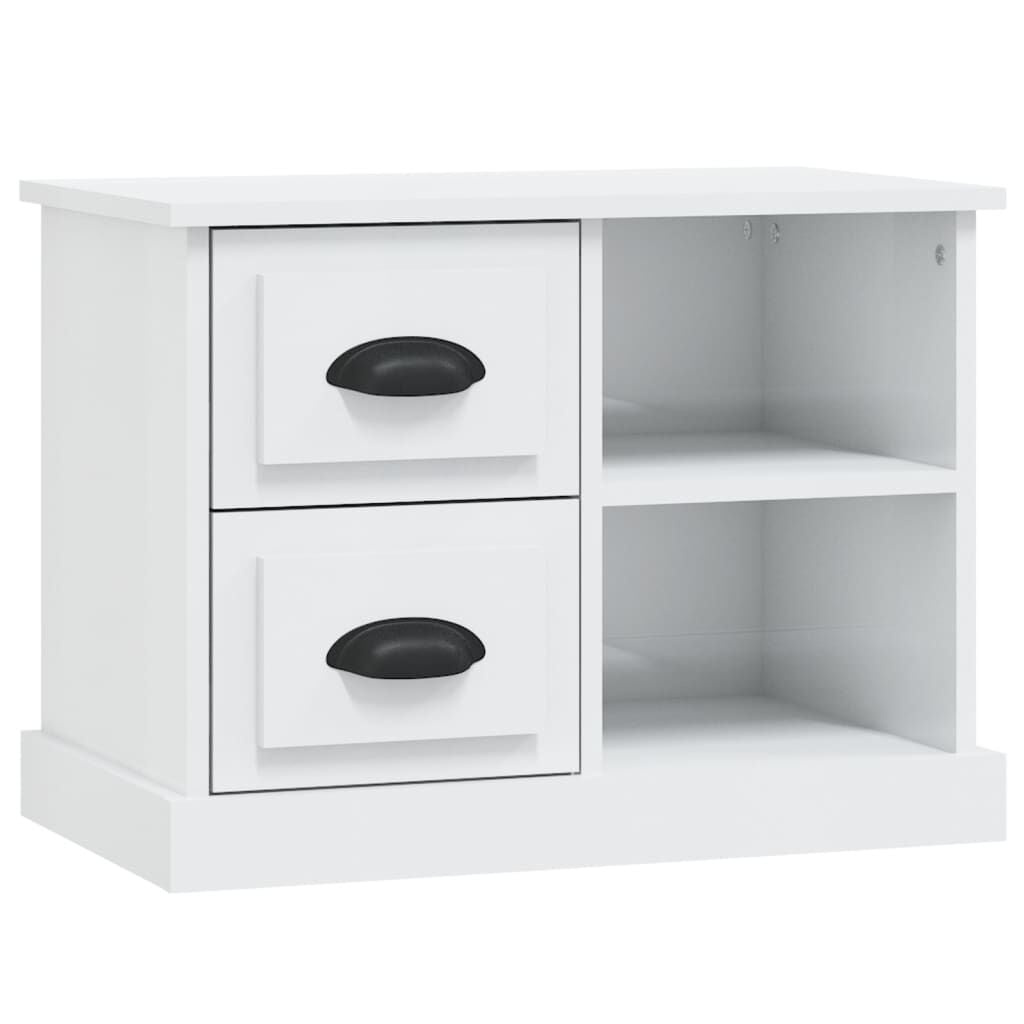 Nachtkastje Hoogglans Wit 60x35,5x45 cm - 57% Korting!
