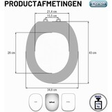 Cornat Premium 8 KSPREMSC800 Ergonomisch Ontwerp Duroplast Easy Care Quick Up & Clean Soft Close-functie Comfortabel inbouwmechanisme Zitting/WC-deksel