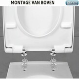Cornat Premium 8 KSPREMSC800 Ergonomisch Ontwerp Duroplast Easy Care Quick Up & Clean Soft Close-functie Comfortabel inbouwmechanisme Zitting/WC-deksel