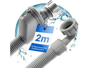 Aquastop Waterslang Wasmachine/Vaatwasser - 2m - 3/4" - Gebogen Connector | 22% Korting