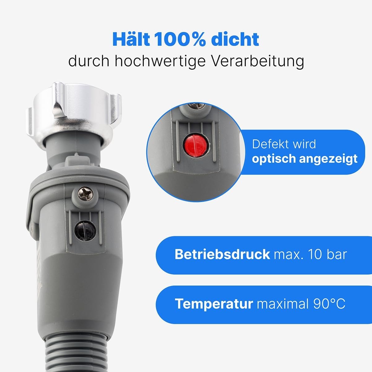 Aquastop Waterslang Wasmachine/Vaatwasser - 2m - 3/4" - Gebogen Connector | 22% Korting