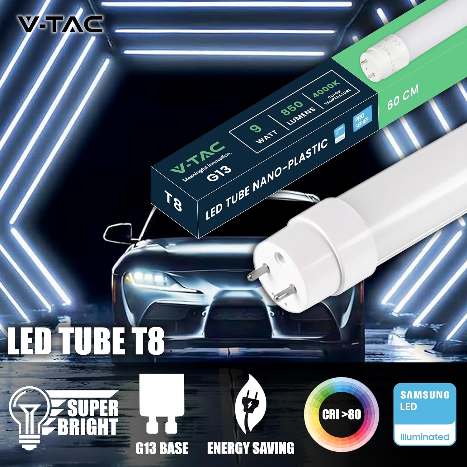 LED TL-buis 60cm 7.5W 4000K Neutraal Wit (58% Korting)