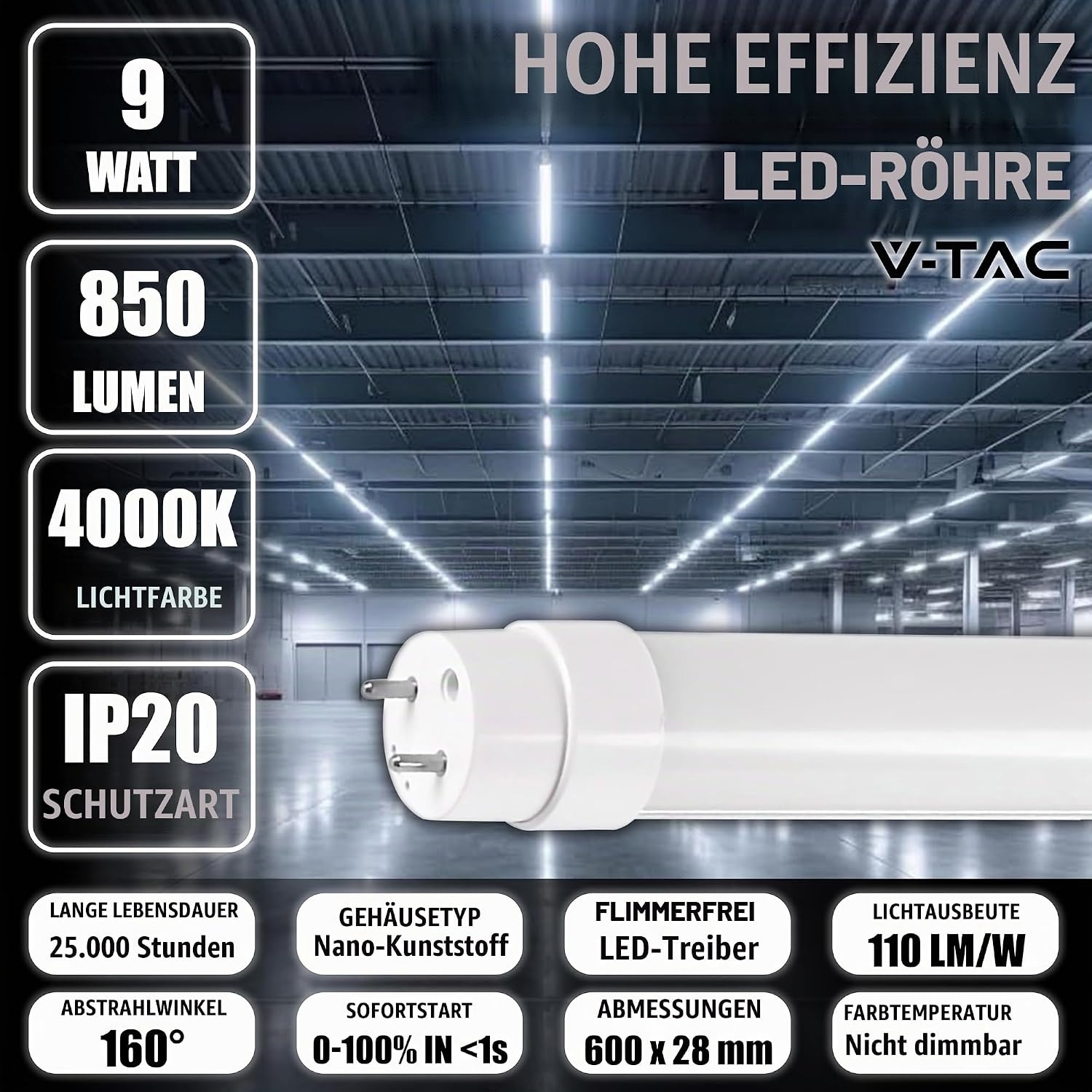 LED TL-buis 60cm 7.5W 4000K Neutraal Wit (58% Korting)