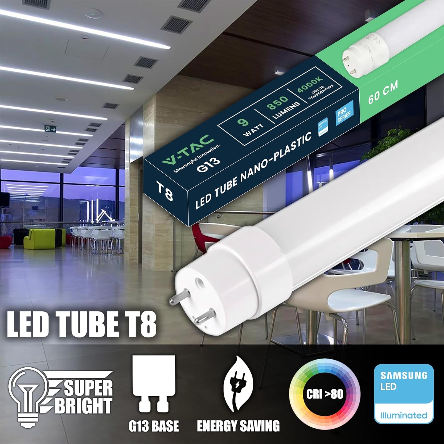 LED TL-buis 60cm 7.5W 4000K Neutraal Wit (58% Korting)