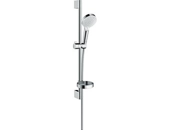 hansgrohe Crometta doucheset Vario met Unica'Croma glijstang 65 cm wit/chroom, 26553400 - Maat 0,65m set