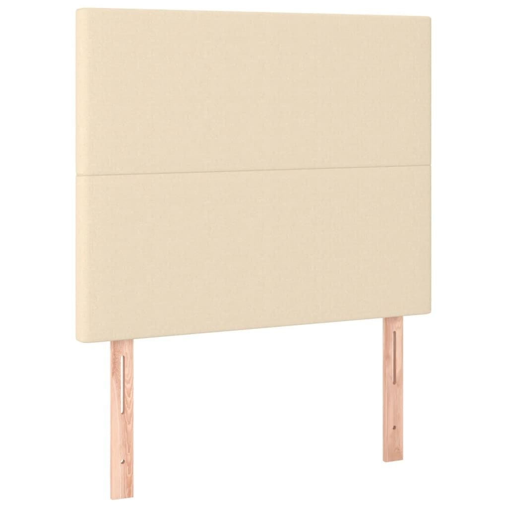 vidaXL Hoofdbord crème 90x5x118/128 cm stof