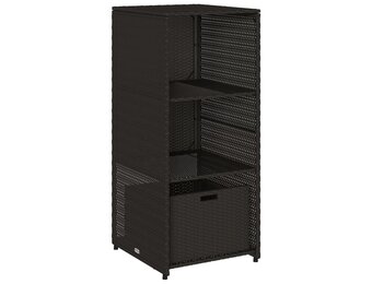 vidaXL Tuinkast 50x55x115 cm poly rattan zwart