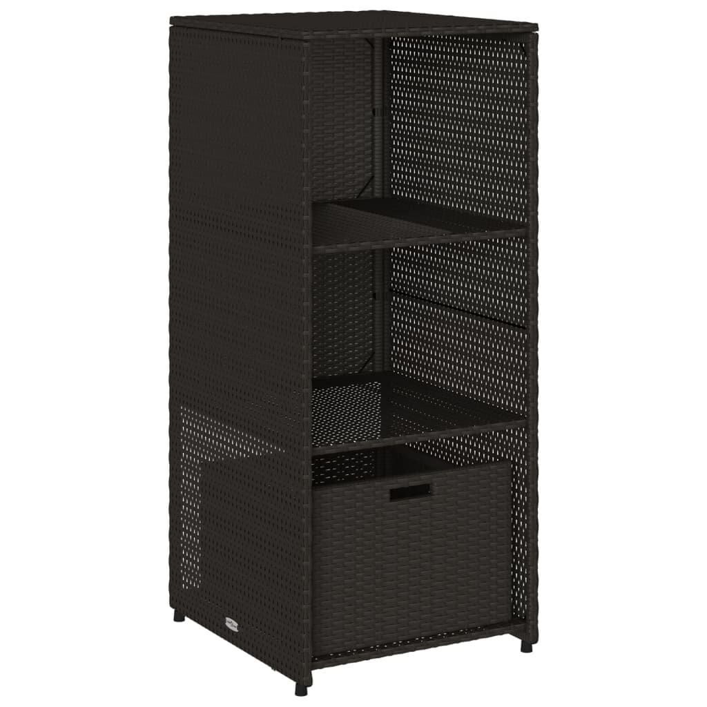 vidaXL Tuinkast 50x55x115 cm poly rattan zwart