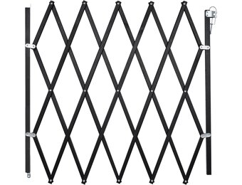Nordlinger Pro 742085 Stop'Fix uitschuifbaar houten dierenhek - zwart - voor honden