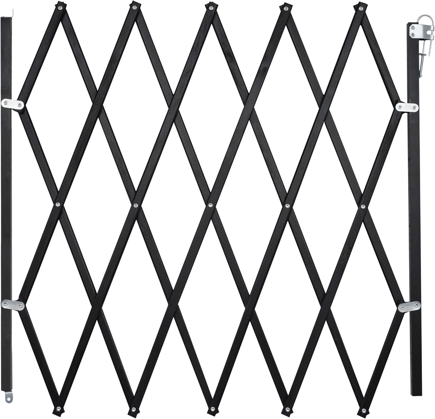 Nordlinger Pro 742085 Stop'Fix uitschuifbaar houten dierenhek - zwart - voor honden