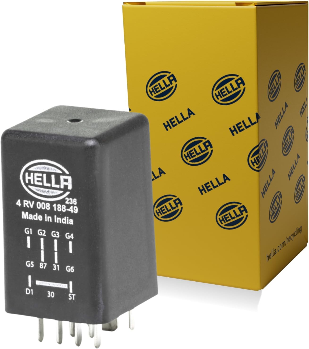 HELLA 4RV 008 188-491 Regeleenheid Gloeitijd - 12V - 9-polig