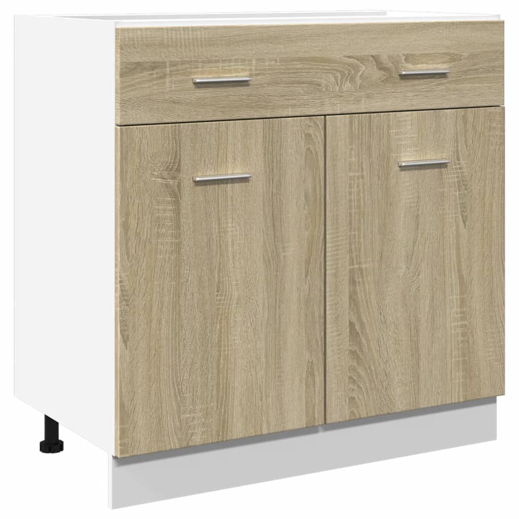 vidaXL Onderkast met lade Lyon 80x46x81,5 cm sonoma eikenkleurig