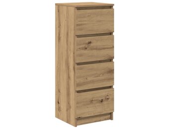 vidaXL Dressoir 37,5x35x99 cm spaanplaat ambachtelijk eikenkleurig