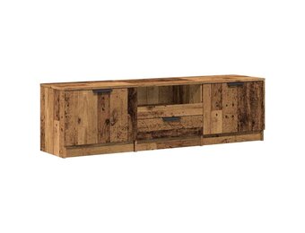 vidaXL Tv-meubel 140x35x40 cm bewerkt hout oud houtkleurig