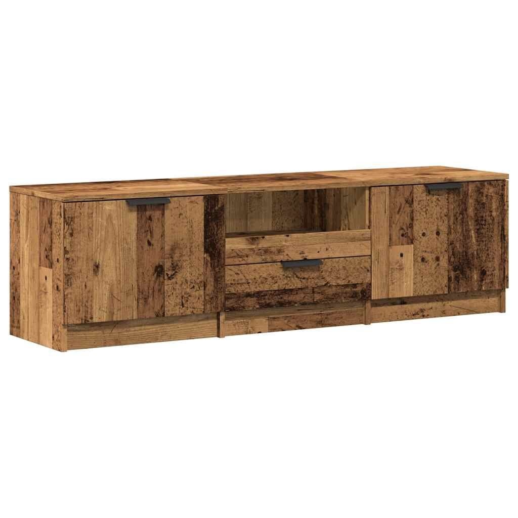 vidaXL Tv-meubel 140x35x40 cm bewerkt hout oud houtkleurig