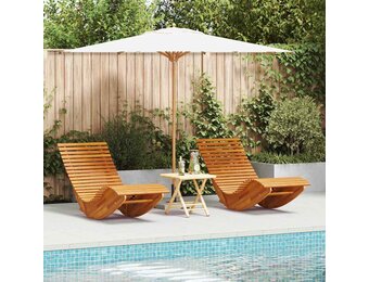 vidaXL Lounger 2 st Massief Acaciahout Bruin