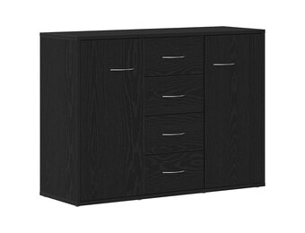 vidaXL Dressoir 88x30x64 cm bewerkt hout zwart eikenkleurig