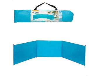 AKTIVE windbescherming voor strand, opvouwbaar, Meerkleurig, 300 x 75 cm