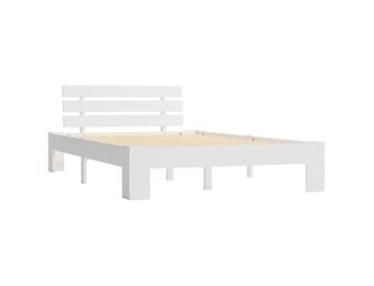 vidaXL Bedframe massief grenenhout wit 120x200 cm