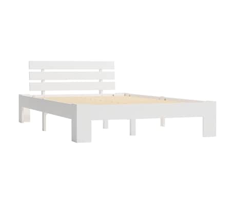 vidaXL Bedframe massief grenenhout wit 120x200 cm