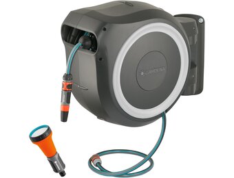 Gardena Wandslangbox met 25m Slang - Wit | 25% Korting