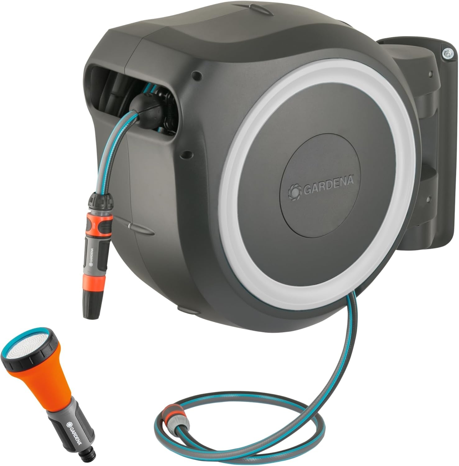 Gardena Wandslangbox met 25m Slang - Wit | 25% Korting