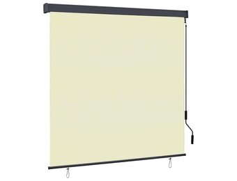vidaXL Rolgordijn Crèmekleurig 180 x 250 cm Stof en Aluminium