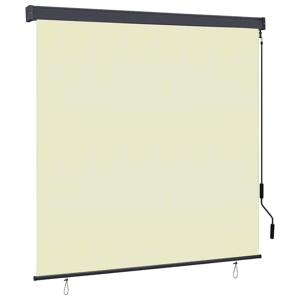 vidaXL Rolgordijn Crèmekleurig 180 x 250 cm Stof en Aluminium