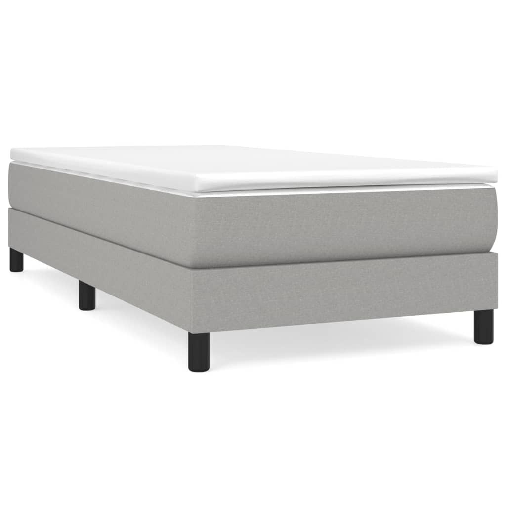 vidaXL Bedframe zonder matras 100x200 cm stof lichtgrijs