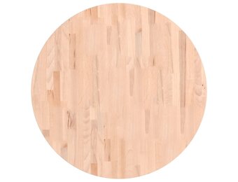vidaXL Tafelblad rond Ø80x1,5 cm massief beukenhout