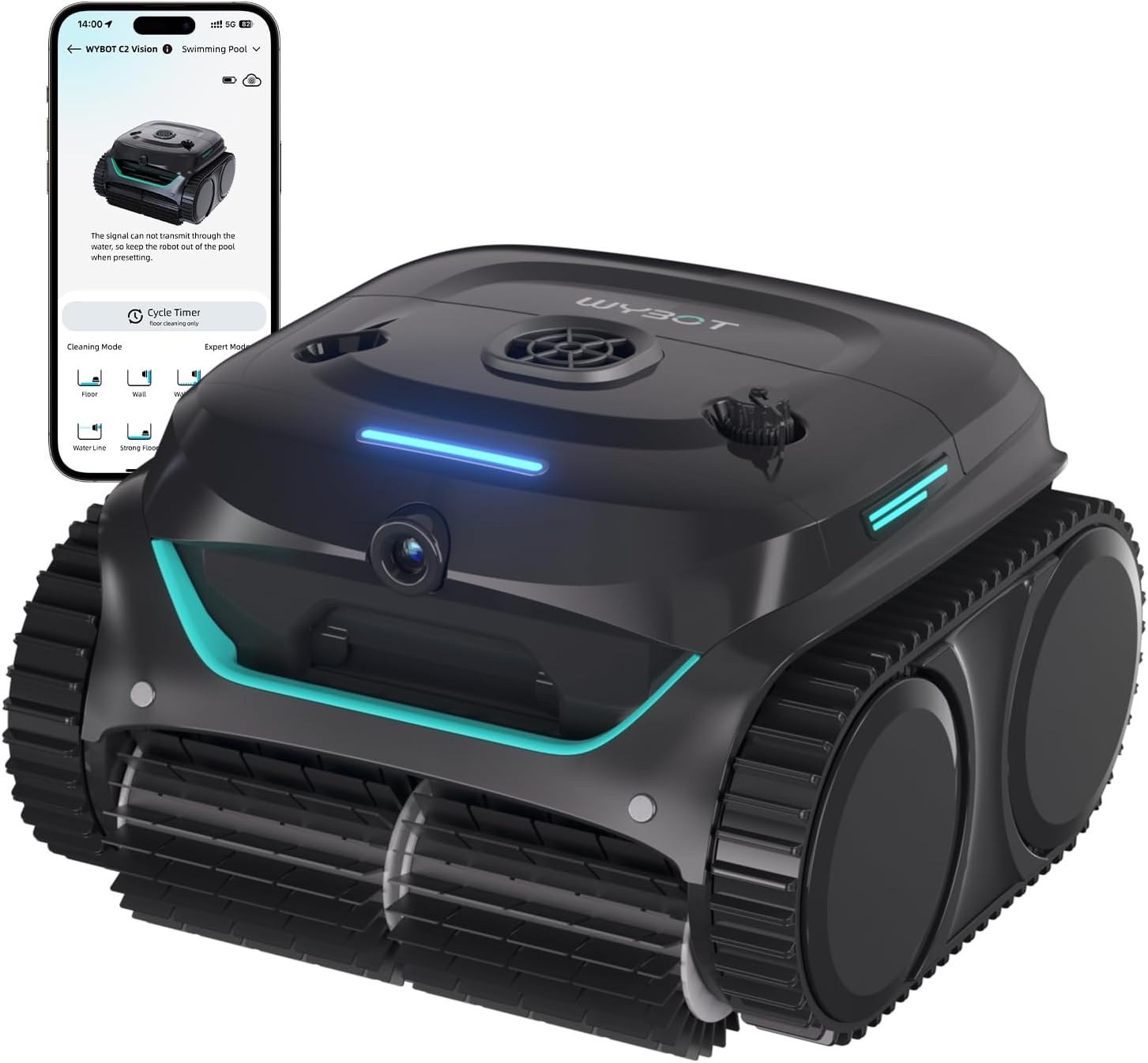 Draadloze Zwembadrobot met AI Camera - 50% Korting