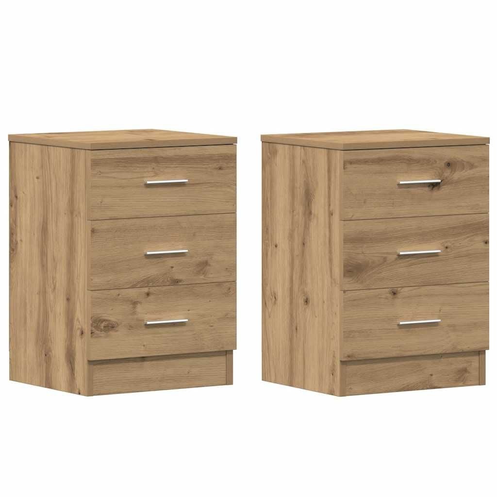 Nachtkastjes Hout Eikenkleur (2 Stuks) met 24% Korting