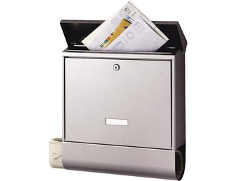 Roestvrijstalen brievenbus met naamplaat & krantenvak - 48% Korting