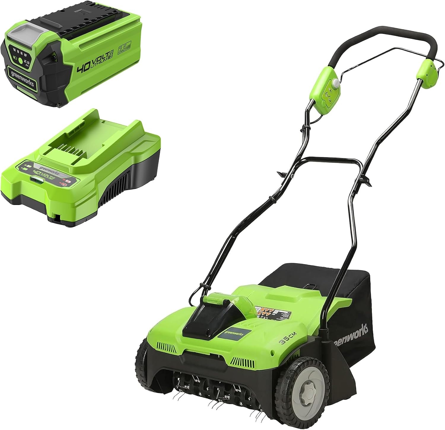 Accu Verticuteerder Greenworks - 40V Li-Ion met 60% Korting!