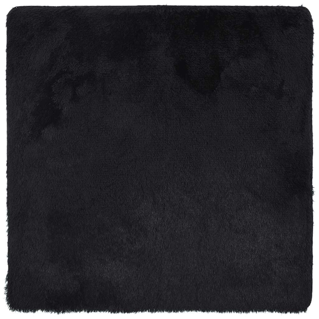 Hoogpolig Vloerkleed NAVARRA 120x120 cm Polyester Zwart - 23% Korting